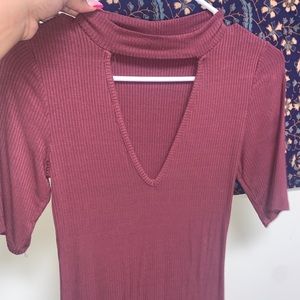 v-neck long sleeve